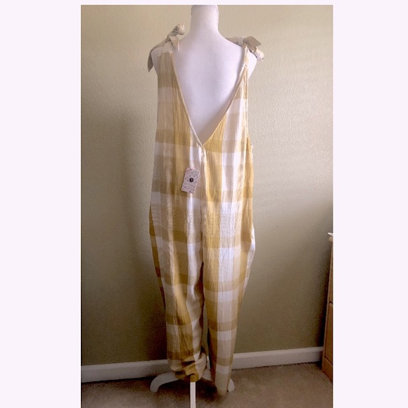 Free People Don’t you want this Citron Jumpsuit L - Picture 9 of 12